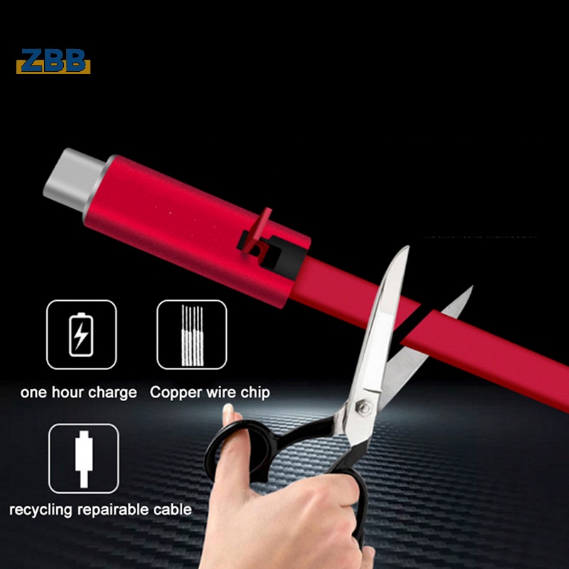 Zbb> ใหม่ สายชาร์จ USB 4A 1.5 ม. ชาร์จไว ซ่อมแซมได้ สําหรับรีไซเคิล