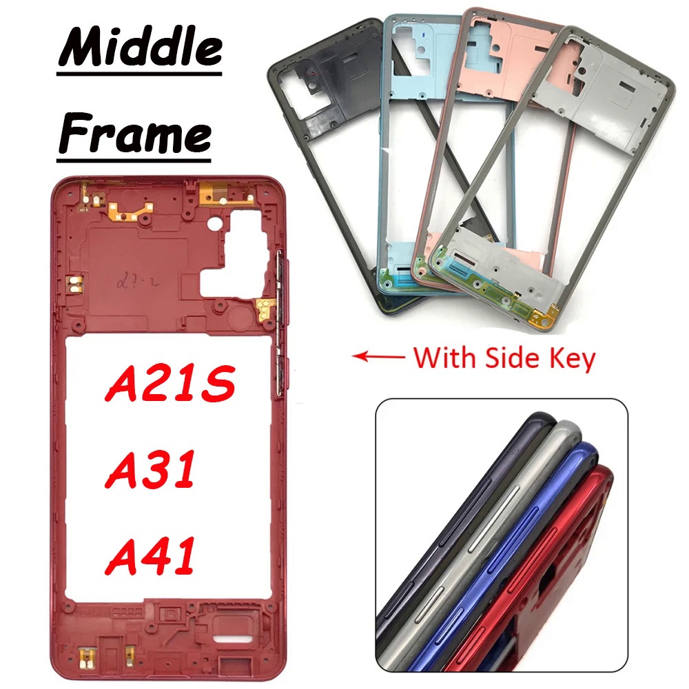 กรอบกลาง ด้านหลัง แบบเปลี่ยน สําหรับ Samsung A21S A31 A41 A51 A71