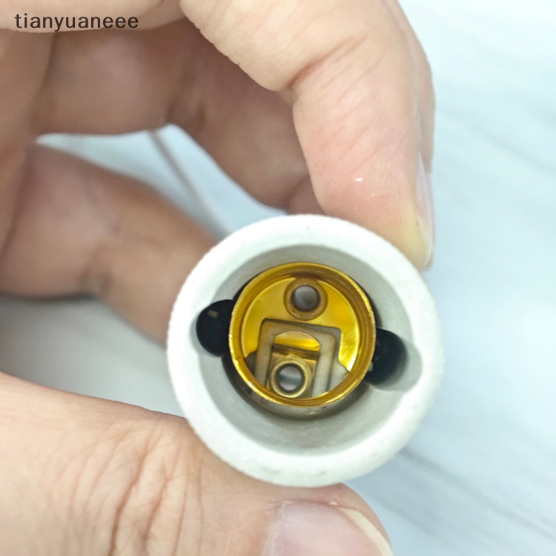 Tianyuaneee อะแดปเตอร์ซ็อกเก็ตไฟ LED เซรามิค ทนความร้อน พร้อมสายเคเบิล สําหรับฐานหลอดไฟ E14 E27 - รูปที่ 4