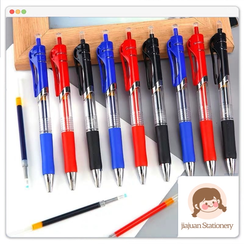 Y&X ปากกาเจลแบบกดด้ามยาง 0.5mm พร้อมส่ง ปากกาเจล กดกึ่งลูกลื่น ของขวัญ เครื่องเขียน ปากกา