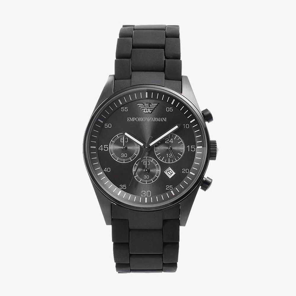 Emporio Armani นาฬิกาข้อมือผู้ชาย Sportivo Chronograph Black Dial Black รุ่น AR5889