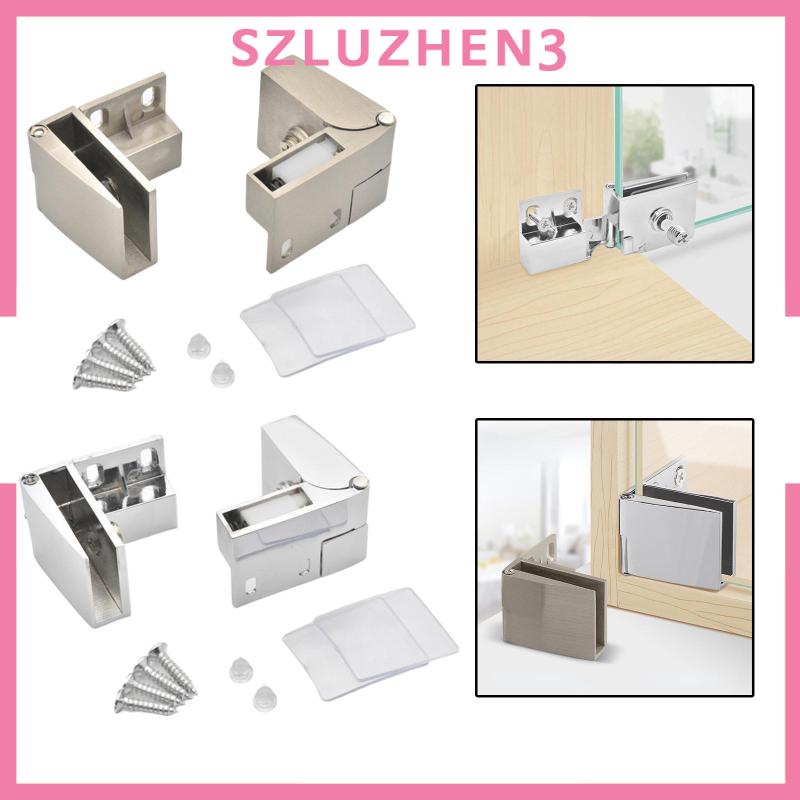 [Szluzhen3] บานพับประตูกระจก ตู้โชว์ แคลมป์ปิด ทนทาน