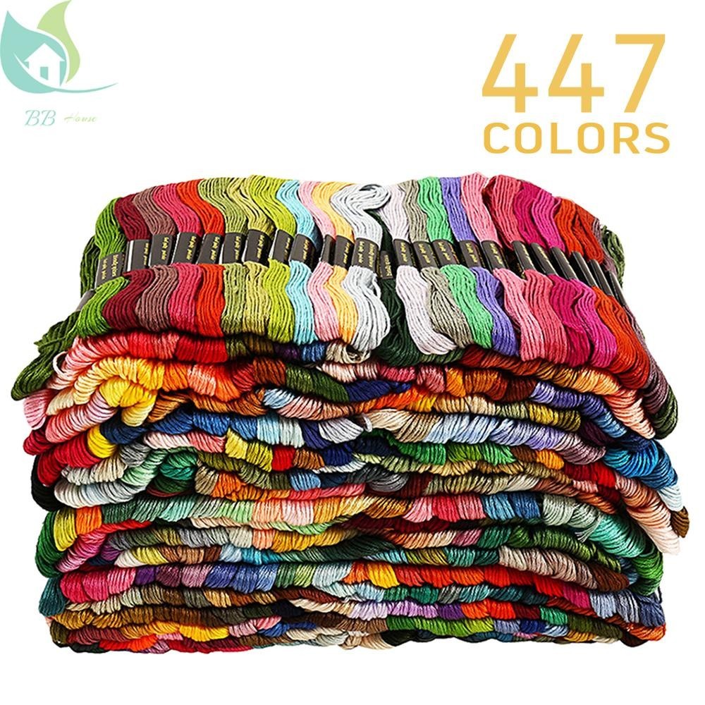 ด้ายผ้าฝ้าย หลากสี สําหรับปักครอสสติตช์ 447 200 100 สี SHOPQJC0467