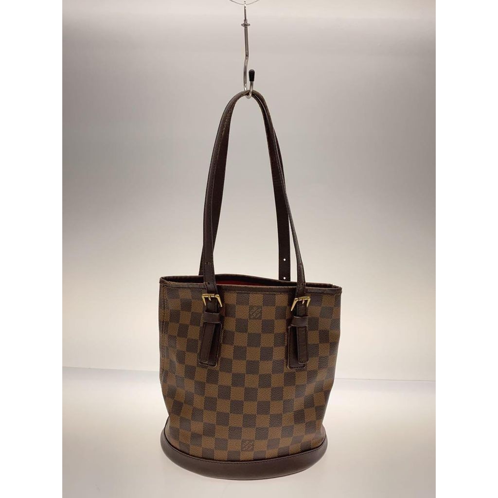 Louis VUITTON tote bag Malle_Damier Eben_BRW PVC BRW ส่งตรงจากญี่ปุ่น มือสอง
