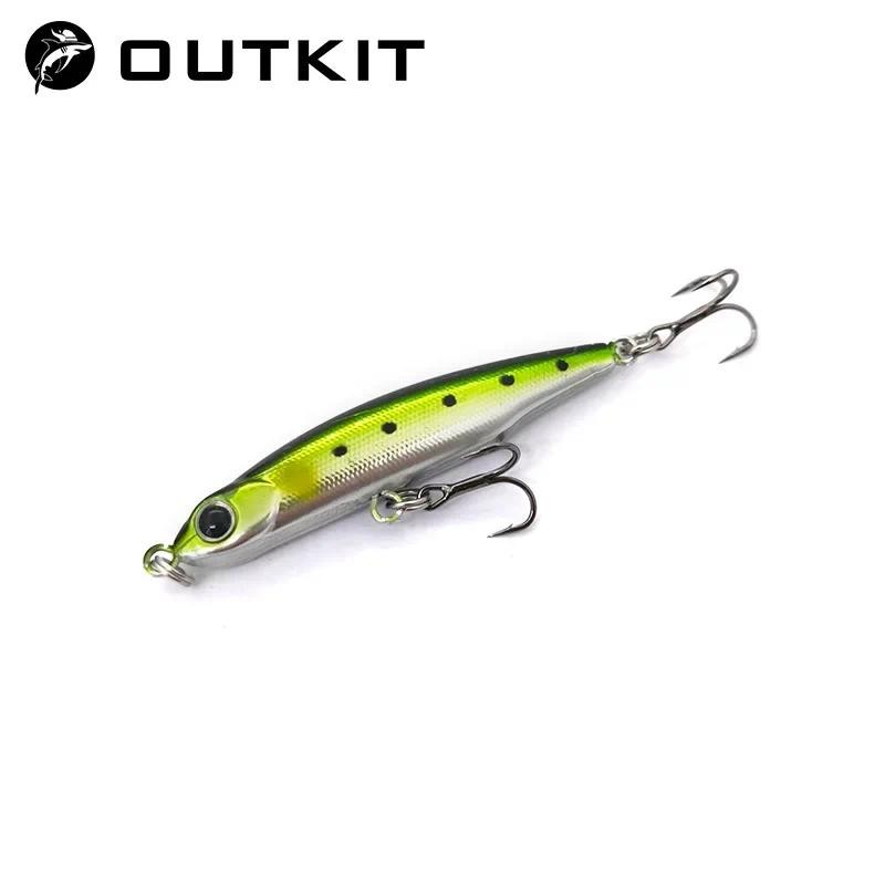 Outkit Mini Sinking ดินสอ 3.2g ตกปลา Lure Wobblers Crankbait Hard เหยื่อ Hardbait เหยื่อประดิษฐ์ผู้โยกเยกสําหรับ Jigging ตกปลา