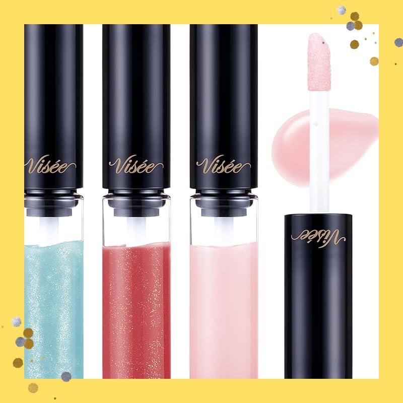 Visee Essence Lip Plumper Mini Set - Lip Gloss, Blood Color, Plumping, Volumizing, Moisturizing, 2.8