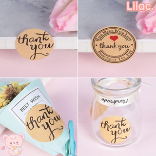 Lilac สติกเกอร์ฉลาก ลาย Thank You 3.5 ซม. มีกาวในตัว แฮนด์เมด สําหรับติดตกแต่งงานแต่งงาน 12 ชิ้น ต่อแผ่น