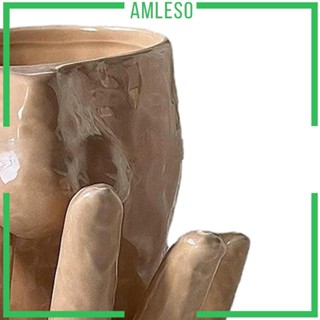 [Amleso] ที่ใส่ปากกา, ที่ใส่แปรงแต่งหน้า, ที่จัดระเบียบปากกา, ที่จัดระเบียบแปรงแต่งหน้า สร้างสรรค์, ที่ใส่ดินสอเซรามิค สําหรับอายไลเนอร์ เครื่องประดับ คิ้ว ดินสอ