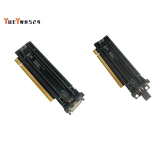 『yueywh524』การ์ดขยาย Pci-e 4.0 X16 1 เป็น 2 Gen4 PCIe-Bifurcation X16 เป็น X8X8 พร้อมช่องสเปซ 20 มม. CPU4P