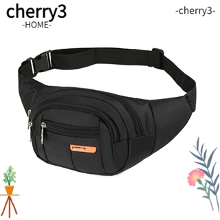 Cherry3 กระเป๋าคาดเอว ผ้าไนล่อน ทนต่อการสึกหรอ ปรับสายได้ สําหรับผู้ชาย และผู้หญิง