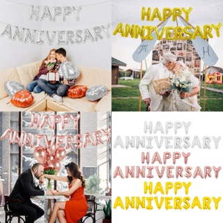 ลูกโป่งฟอยล์ที่ระลึก ลูกโป่งฮีเลียม ลาย Happy Anniversary ขนาด 16 นิ้ว สําหรับตกแต่งปาร์ตี้วันเกิด งานแต่งงาน