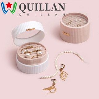 Quillan|กล่องเก็บเครื่องประดับ ต่างหู ทรงกลม ขนาดเล็ก สําหรับผู้หญิง