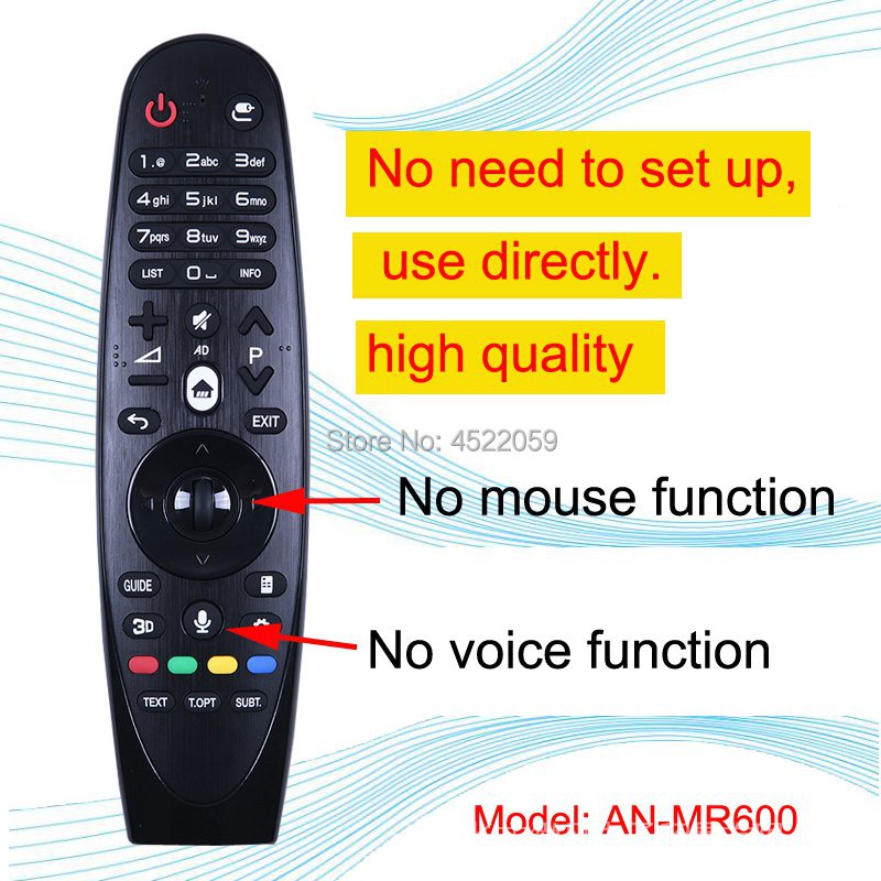 AN-MR600 Magic สําหรับใช้สําหรับ LG สมาร์ททีวีไม่มีฟังก์ชั่นเสียงและเมาส์รีโมทคอนโทรลอินฟราเรด An-Mr