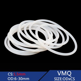 Vmq โอริงซีลปะเก็นซีล CS 1.5 มม. สีขาว แบบเปลี่ยน สําหรับสกรูตะปู และแหวนซีลโอริง 5 มม.-40 มม. 20 ชิ้น ต่อชุด