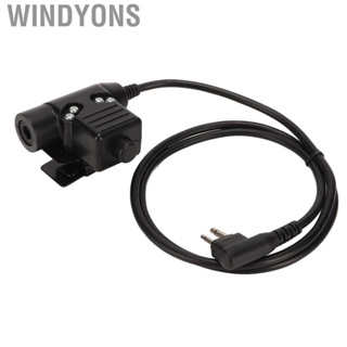 Windyons U94 PTT System Adapter 2 Pin M Head Dual Plug Push To Talk Headset