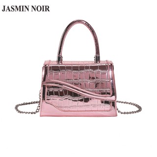 Jasmin NOIR กระเป๋าถือ กระเป๋าสะพายไหล่ หนังจระเข้ แต่งสายโซ่คล้อง สําหรับสตรี