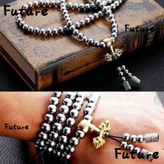 Future สร้อยข้อมือ ลูกปัดสเตนเลส 118 เม็ด เครื่องประดับ สําหรับผู้ชาย