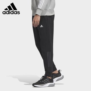 【พร้อมส่ง】ของแท้ Adidas กางเกงวอร์มลําลอง ผ้าถัก ทรงหลวม ระบายอากาศ สําหรับผู้ชาย 100% IQ1385