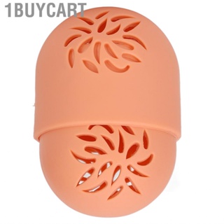1buycart Makeup Sponge Holder Case Dustproof Compact Coral Orange Seamless Edges for Cosmetic Supplies Necklaces