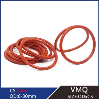 Vmq โอริงซีลปะเก็น ความหนา 4 มม.-30 มม. CS 1 มม. สีแดง 20 ชิ้น ต่อชุด และแหวนโอริง แบบเปลี่ยน