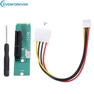 อะแดปเตอร์การ์ดไรเซอร์ EV PC NGFF M2 เป็น PCI-E 4X พร้อมสายไฟ อุปกรณ์เสริม สําหรับแล็ปท็อป