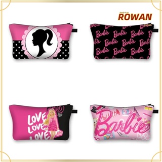 Rowans กระเป๋าเครื่องสําอาง ลายบาร์บี้น่ารัก สีชมพู เหมาะกับของขวัญวันหยุด เครื่องประดับ สําหรับผู้หญิง