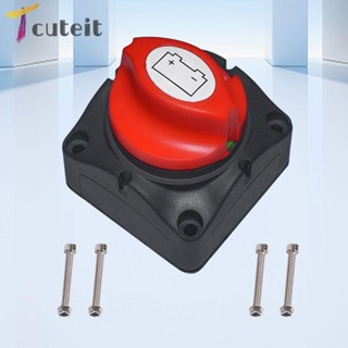 Tcuteit ชุดสวิตช์ตัดการเชื่อมต่อแบตเตอรี่ 12V อุปกรณ์เสริม สําหรับรถยนต์