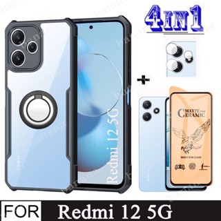 กระจกนิรภัยเซรามิค ป้องกันเลนส์กล้อง กันกระแทก สําหรับ Redmi 12 12C 10A A1 A2 + 10C 10 9T 9C 9A Note 12S 9 10 11 12 Pro 4G 5G 4in1