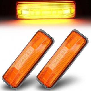 [SIP-ISHOWMAL-TH]Side Marker Light 104mm*32mm 12V-24V 18 LED 2Pcs 3 Lines Pickup Trailer-New In 9-