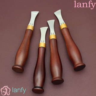 Lanfy คีมย้ําขอบหนัง โลหะ ด้ามจับไม้ หลายขนาด