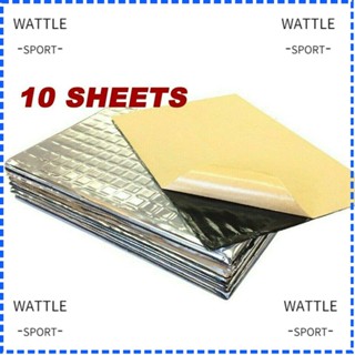 Wattle แผ่นรองพื้น ป้องกันเสียงรบกวน ขนาดกะทัดรัด สําหรับตกแต่งรถยนต์ รถตู้ 10 ชิ้น