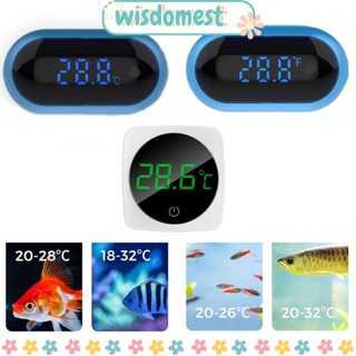 WISDOMEST เครื่องวัดอุณหภูมิตู้ปลาดิจิทัล จอแสดงผล LCD ABS