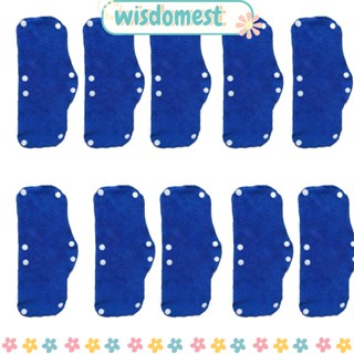 WISDOMEST แผ่นซับในหมวกกันน็อค ผ้าฝ้ายนิ่ม ทรงสี่เหลี่ยมผืนผ้า สีฟ้า สําหรับผู้ใหญ่ 10 ชิ้น