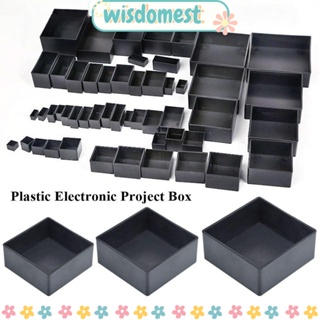 Wisdomest กล่องโปรเจคเตอร์อิเล็กทรอนิกส์ พลาสติก ABS สีดํา DIY 2 4 ชิ้น