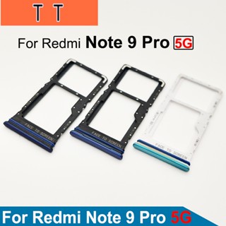  ถาดซิมการ์ด สีเขียว สีฟ้า สีเทา แบบเปลี่ยน สําหรับ Xiaomi Redmi Note 9 Pro 5G