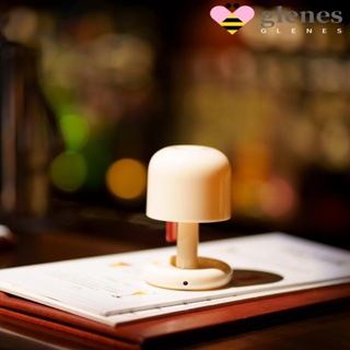 Glenes โคมไฟตั้งโต๊ะ LED รูปเห็ด พระอาทิตย์ตก แนวมินิมอล เรียบง่าย ชาร์จ USB แนวสร้างสรรค์ สําหรับตกแต่งข้างเตียง