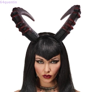 Quentin Devil Ox Horn ที่คาดผม, หูฟัง Pu ฮาโลวีน Demon Horns ที่คาดผม, อุปกรณ์ประกอบฉากการแสดงบนเวทีที่แปลกใหม่คอสเพลย์ที่คาดผมผู้ชาย