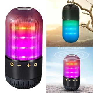 Bt ลําโพงไร้สาย LED เปลี่ยนสีได้ 9 สี แฮนด์ฟรี สําหรับเดินทางกลางแจ้ง