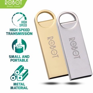 หุ่นยนต์แฟลชไดรฟ์ RF-304 4GB USB สีเงิน สีทอง