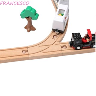 Francesco รางรถไฟไม้ ของเล่นปริศนา บล็อกตัวต่อ ของเล่นเสริมการศึกษา สําหรับเด็ก