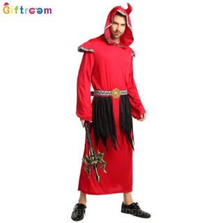 [0714]SHZW-COS-M Western Halloween Ghost Festival Ghost Clothes Adult Men Evil Satan Outfit Red Demon Robe Ghost Festival Party Costume Cosplay Animation  Gift  Comic  X6AJ