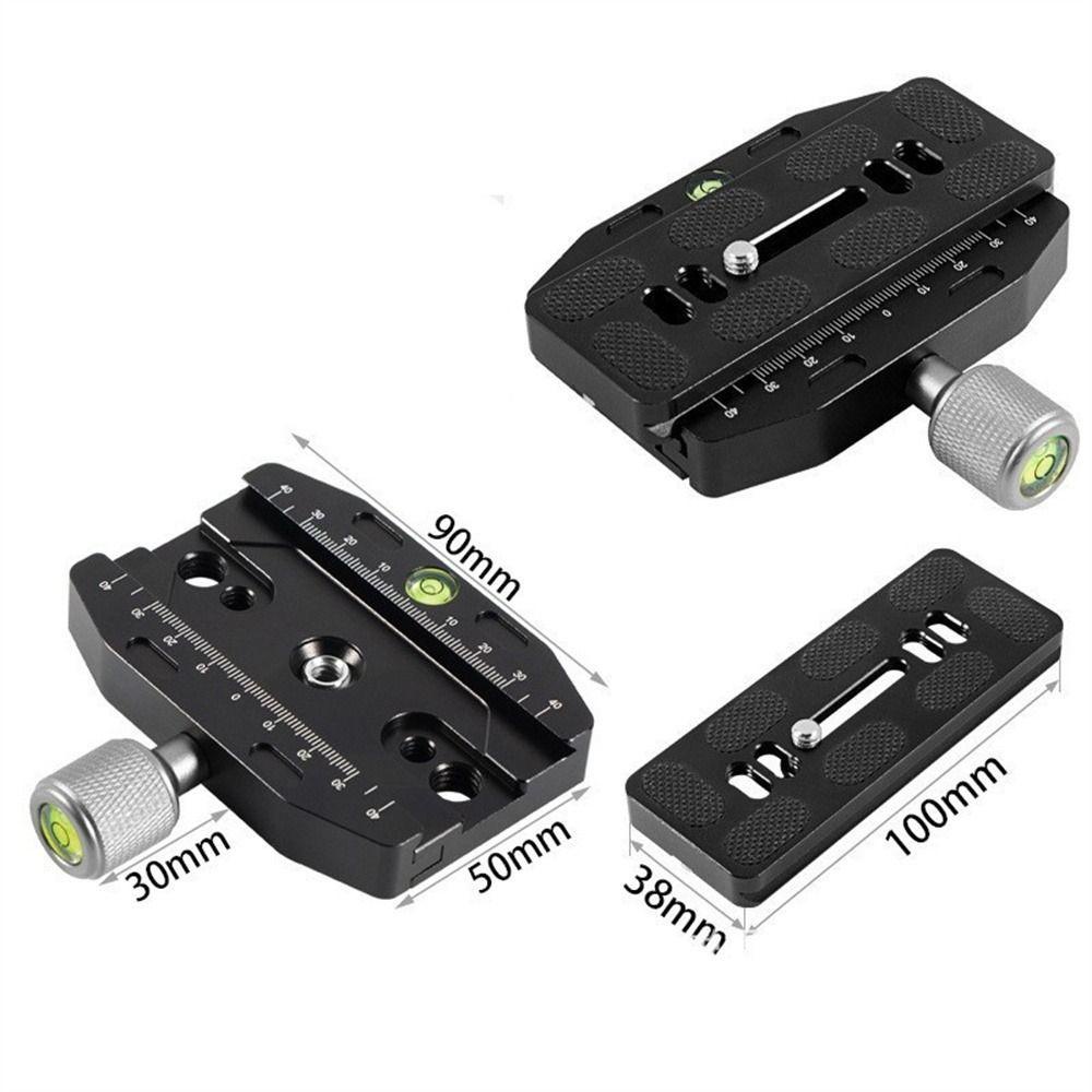 Culinaryhv กล้อง Clamp Quick Release, Ball Head Mount อลูมิเนียม Quick Release แผ่น, 50 มม./70 มม./90 มม./110 มม.อาชีพ 3/8 ถึง 1/4 สกรูขาตั้งกล้อง Monopods Clamp Arca Swiss แผ่น
