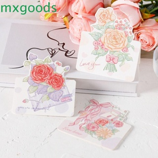 Mxgoods การ์ดอวยพร ลาย Thank You โรแมนติก เขียนมือ สําหรับตกแต่ง DIY 10 ชิ้น