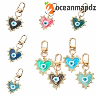 Oceanmapdz พวงกุญแจอะคริลิค จี้ตาชั่วร้าย รูปดวงตา หัวใจ เรียบง่าย หลากสี เครื่องประดับ