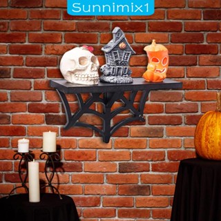 [Sunnimix1] ชั้นวางของไม้ แบบแขวนผนัง สําหรับตกแต่งบ้าน ออฟฟิศ ห้องนั่งเล่น วันฮาโลวีน