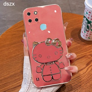 เคสโทรศัพท์ สําหรับ Realme 9 9i 10 8 Pro Plus 4G 5G มือถือแบบนิ่ม กันกระแทก พร้อมกระจกขาตั้ง