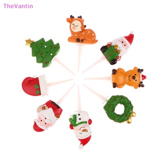 Thevantin ท็อปเปอร์เรซิ่น ลายการ์ตูน Merry Christmas สําหรับตกแต่งเค้ก ปาร์ตี้คริสต์มาส 1 ชิ้น