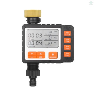 Digital Water Timer Programmable Outdoor Single Outlet Automatic On Off Water Faucet Hose Timer Irrigation System Controller with Manual Mode 3in Large Screen