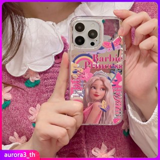 【อยู่ในการจัดส่ง】 Y2k Barbie Style Pink Mirror Princess Iphone Shell เหมาะสำหรับ 11 12 Pro 13 Pro Max และอื่นๆ