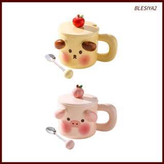 [Blesiya2] แก้วกาแฟเซรามิค ลายสร้างสรรค์ สําหรับบ้าน โรงแรม ออฟฟิศ